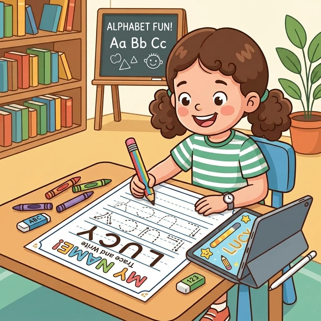 How to Make a Custom Name Tracing Worksheet for Preschoolers