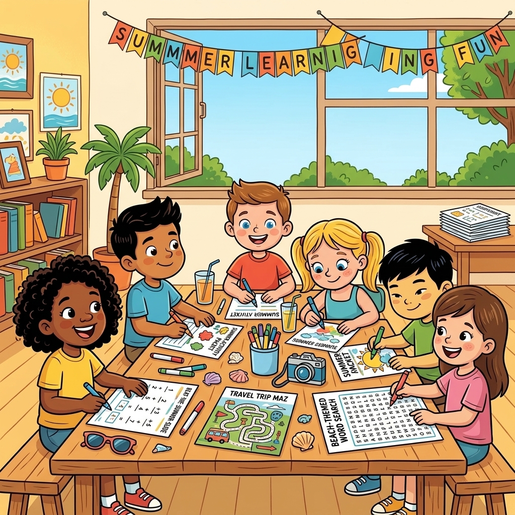 Beat the Summer Slide: Free Summer Learning Printable Packet & Road Trip Activities